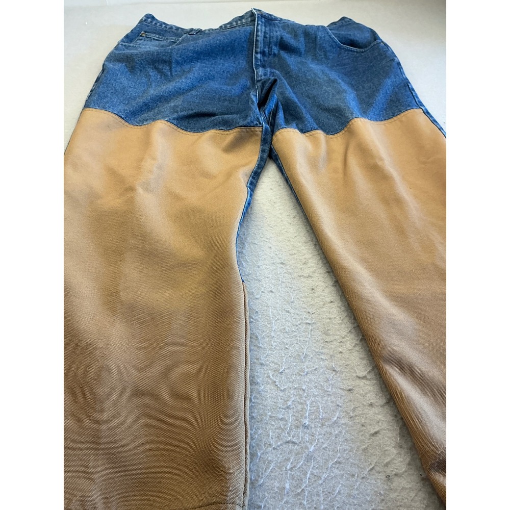 Scheels Outfitters Vintage Upland Field Pant Canvas Brush Guard Jeans 42x30 Work